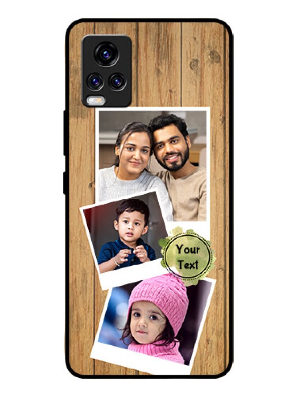 Custom Vivo V20 Pro Custom Glass Phone Case  - Wooden Texture Design