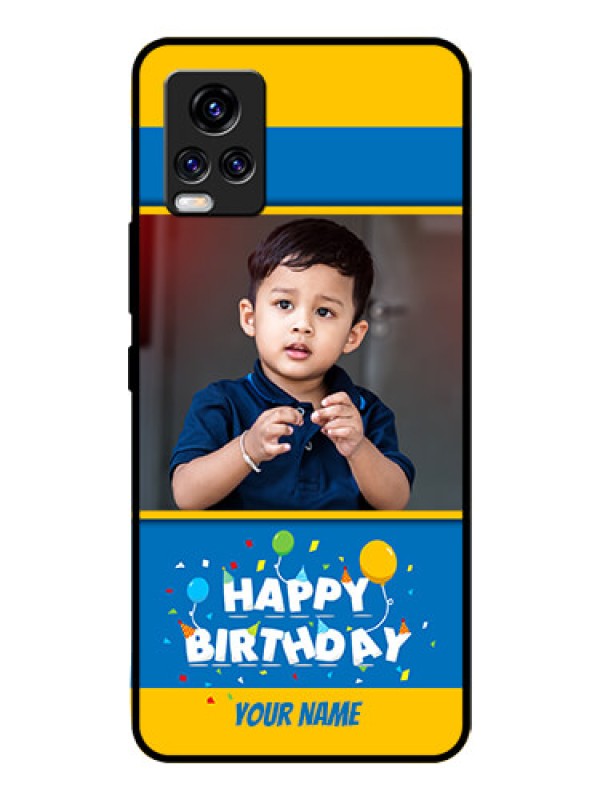 Custom Vivo V20 Pro Custom Glass Mobile Case  - Birthday Wishes Design