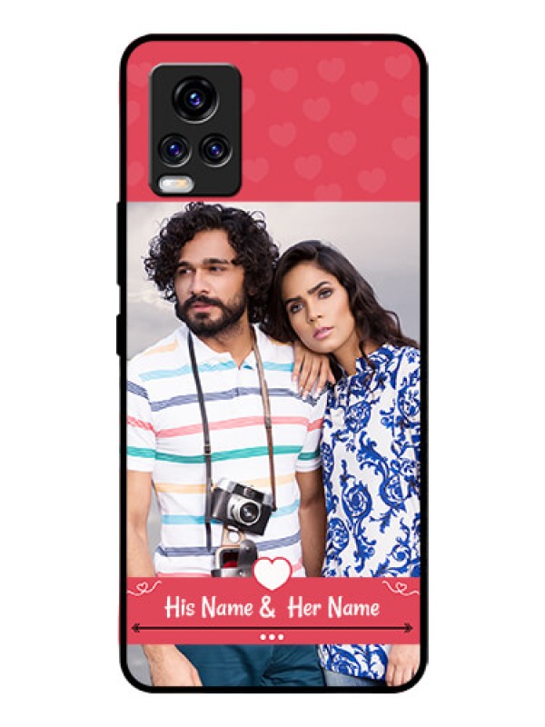Custom Vivo V20 Pro Photo Printing on Glass Case  - Simple Love Design