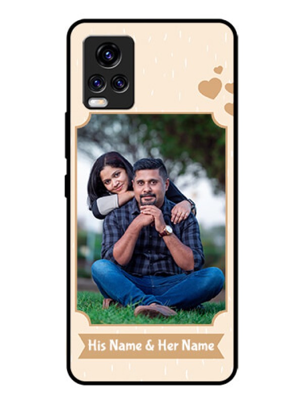 Custom Vivo V20 Pro Custom Glass Phone Case  - with confetti love design 