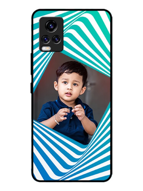 Custom Vivo V20 Pro Personalized Glass Phone Case  - Abstract Spiral Design