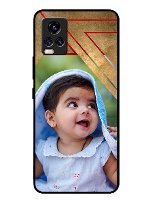 Custom Vivo V20 Pro Personalized Glass Phone Case  - Gradient Abstract Texture Design