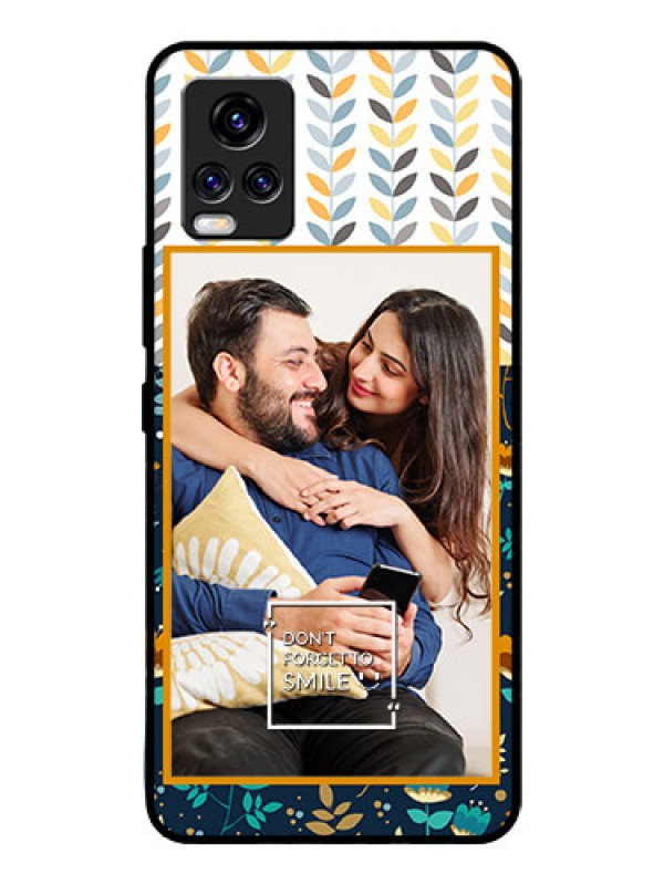 Custom Vivo V20 Pro Custom Glass Mobile Case  - Pattern Design