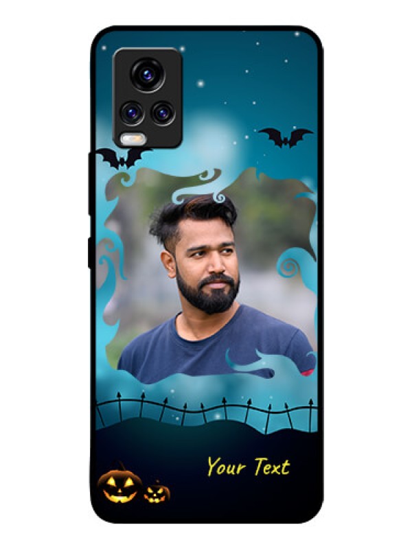 Custom Vivo V20 Pro Custom Glass Phone Case  - Halloween frame design