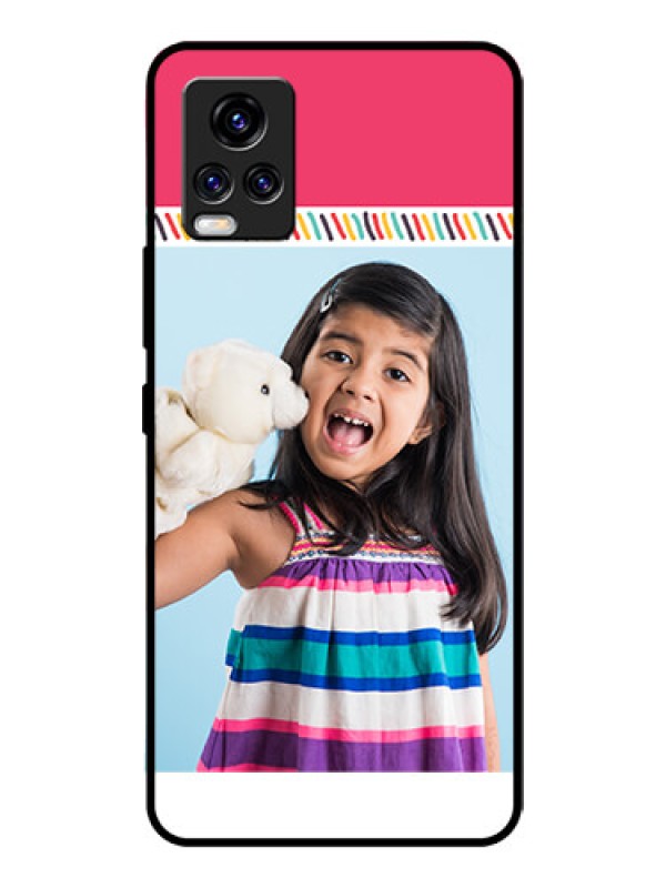 Custom Vivo V20 Pro Personalized Glass Phone Case  - Line art design