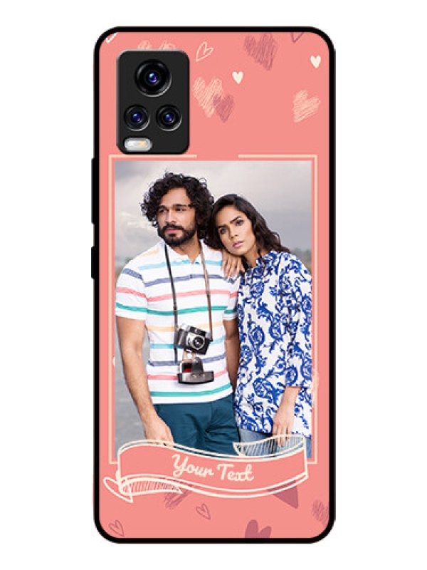 Custom Vivo V20 Pro Custom Glass Phone Case  - Love doodle art Design