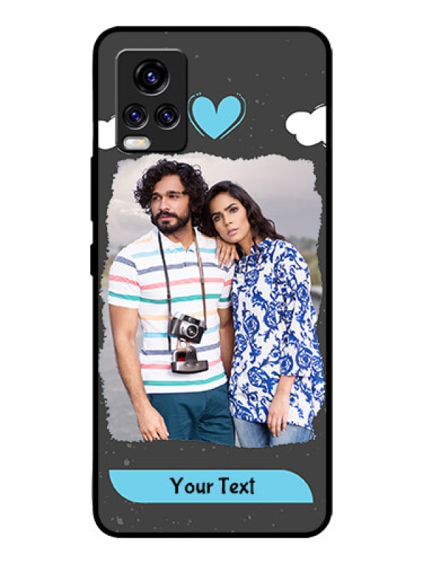 Custom Vivo V20 Pro Custom Glass Phone Case  - Splashes with love doodles Design