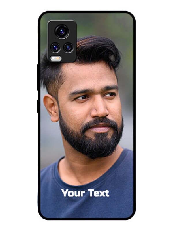 Custom Vivo V20 Pro Glass Mobile Cover: Photo with Text