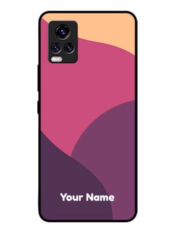Custom Vivo V20 Pro Custom Glass Phone Case - Mixed Multi-colour abstract art Design
