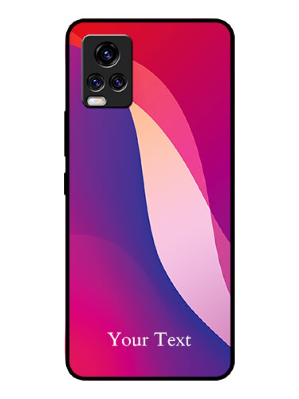 Custom Vivo V20 Pro Personalized Glass Phone Case - Digital abstract Overlap Design