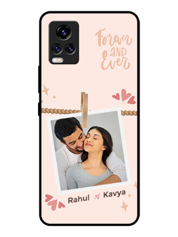 Custom Vivo V20 Pro Custom Glass Phone Case - Forever and ever love Design