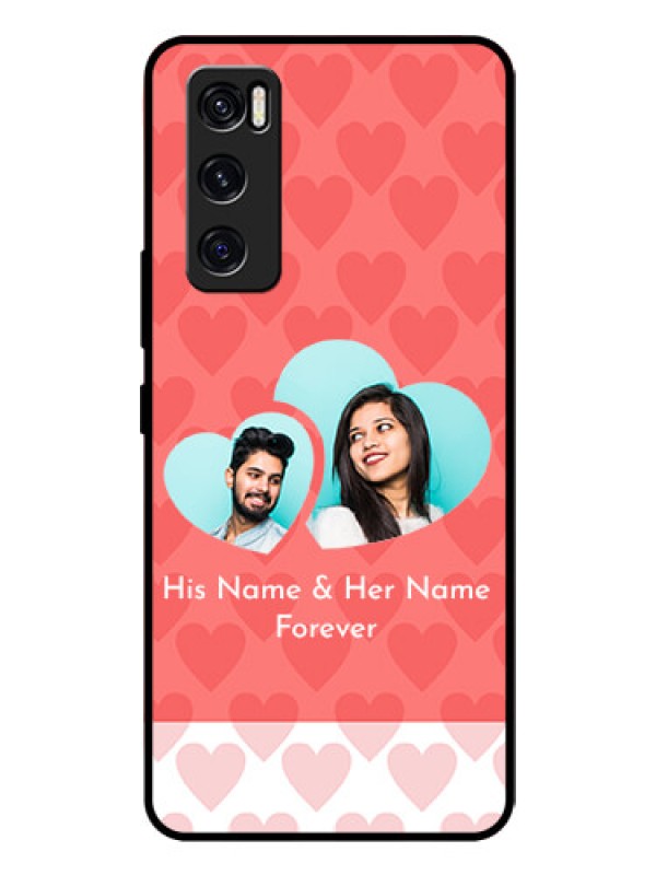 Custom Vivo V20 Se Personalized Glass Phone Case  - Couple Pic Upload Design