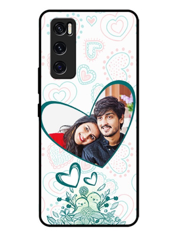 Custom Vivo V20 Se Photo Printing on Glass Case  - Premium Couple Design