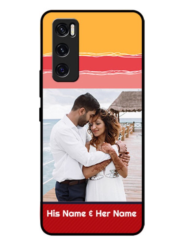 Custom Vivo V20 Se Custom Glass Mobile Case  - Colorful Case Design