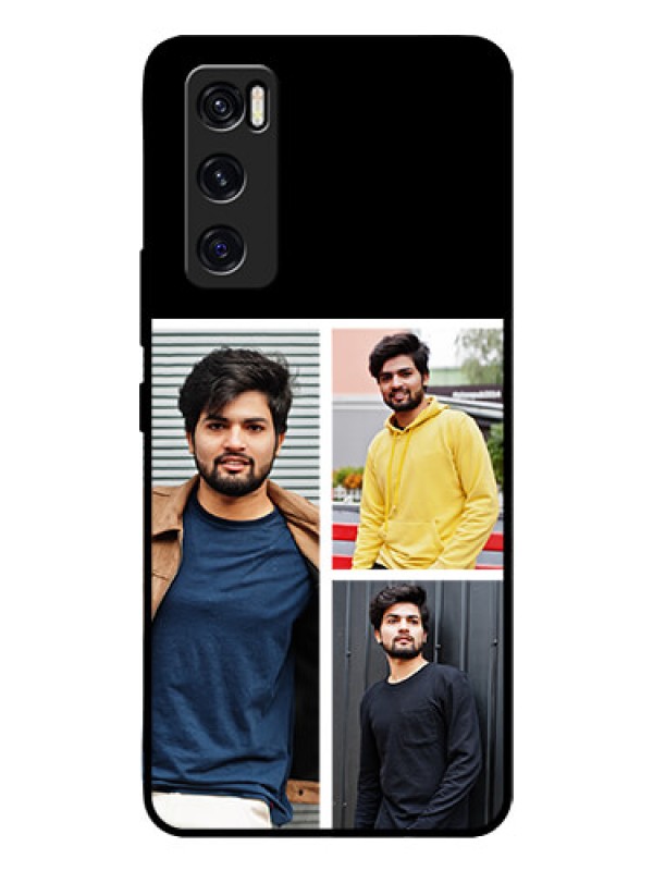 Custom Vivo V20 Se Photo Printing on Glass Case  - Upload Multiple Picture Design