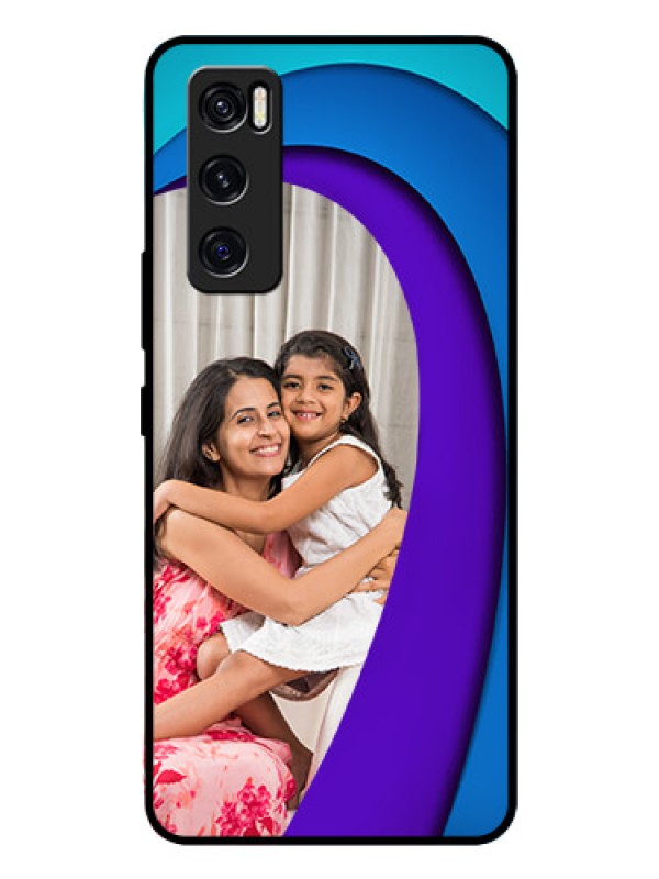Custom Vivo V20 Se Photo Printing on Glass Case  - Simple Pattern Design