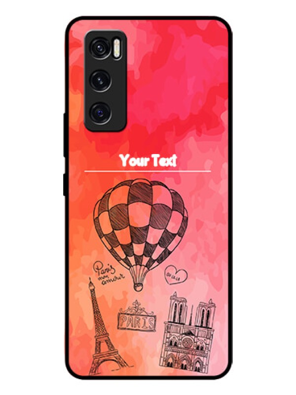 Custom Vivo V20 Se Custom Glass Phone Case  - Paris Theme Design