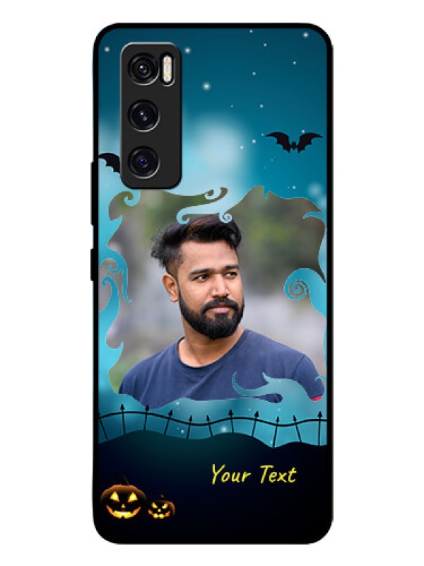 Custom Vivo V20 Se Custom Glass Phone Case  - Halloween frame design