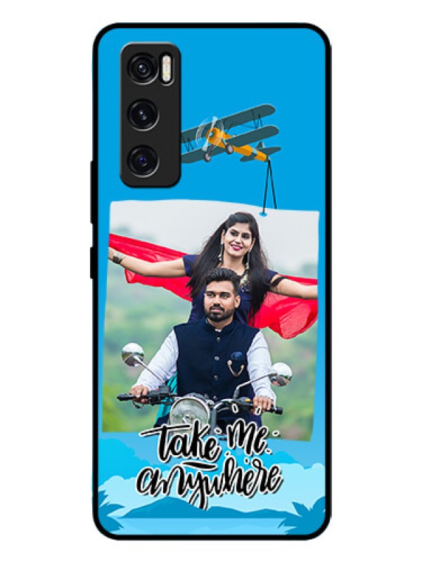 Custom Vivo V20 Se Custom Glass Mobile Case  - Traveller Design 