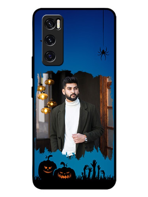 Custom Vivo V20 Se Photo Printing on Glass Case  - with pro Halloween design 
