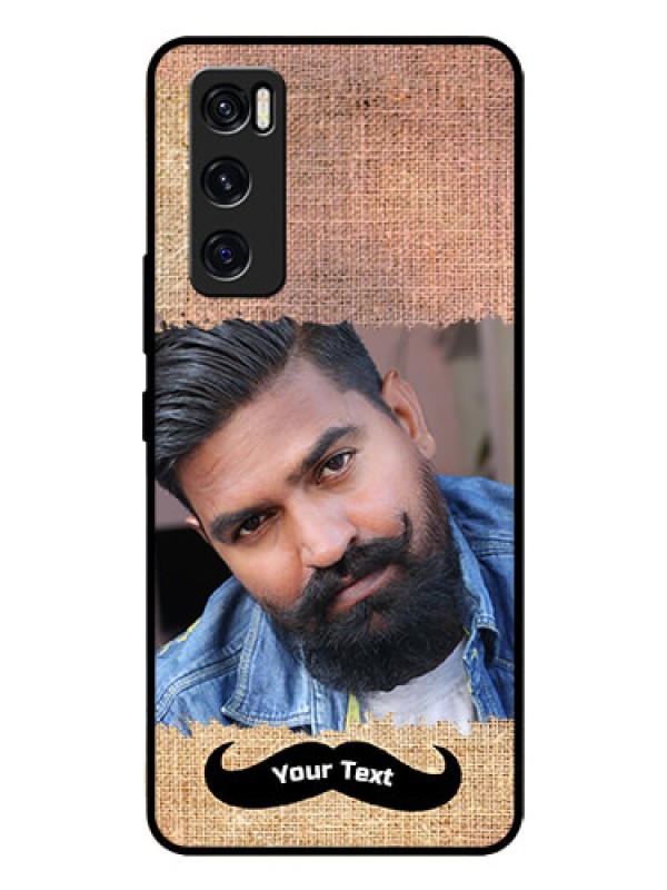 Custom Vivo V20 Se Personalized Glass Phone Case  - with Texture Design