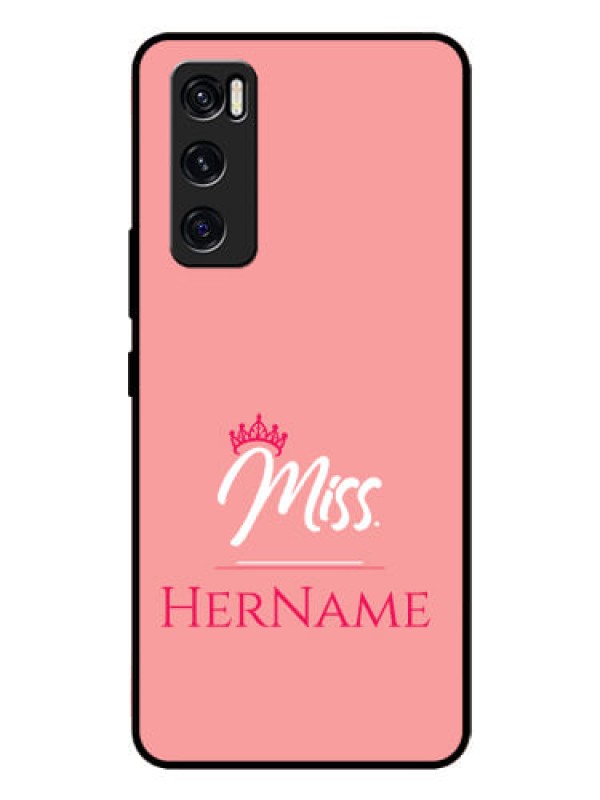 Custom Vivo V20 Se Custom Glass Phone Case Mrs with Name