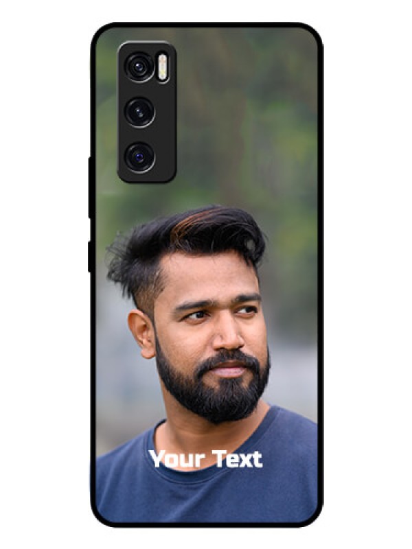 Custom Vivo V20 Se Glass Mobile Cover: Photo with Text