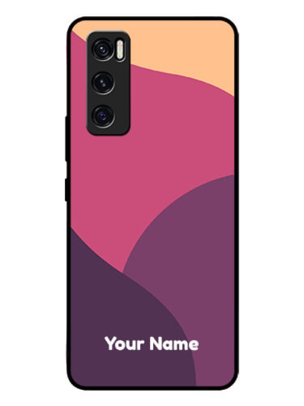 Custom Vivo V20 Se Custom Glass Phone Case - Mixed Multi-colour abstract art Design