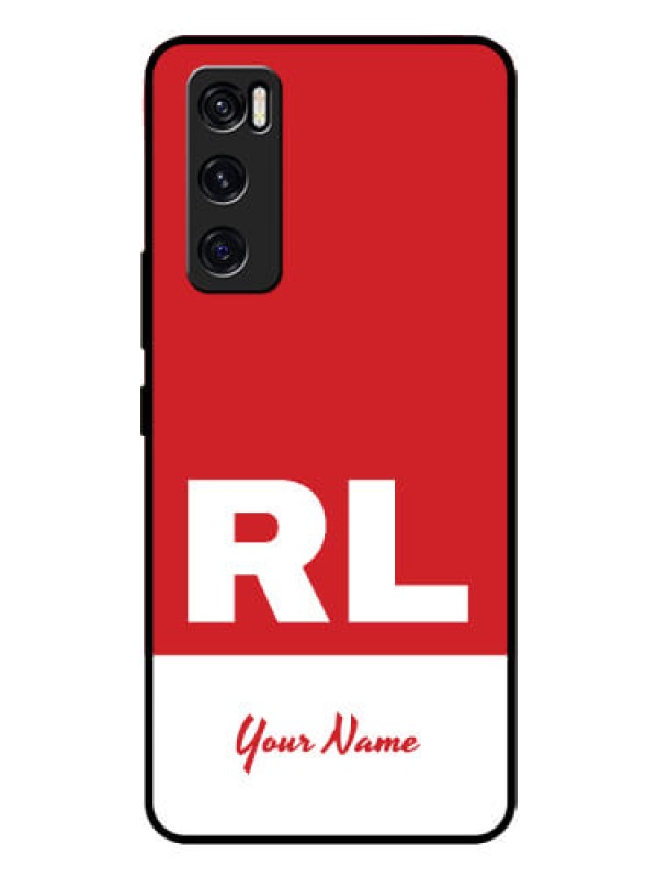 Custom Vivo V20 Se Personalized Glass Phone Case - dual tone custom text Design