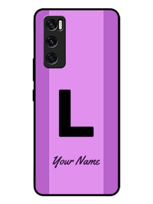 Custom Vivo V20 Se Custom Glass Phone Case - Tricolor custom text Design