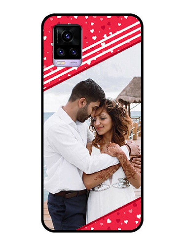 Custom Vivo V20 Custom Glass Mobile Case  - Valentines Gift Design