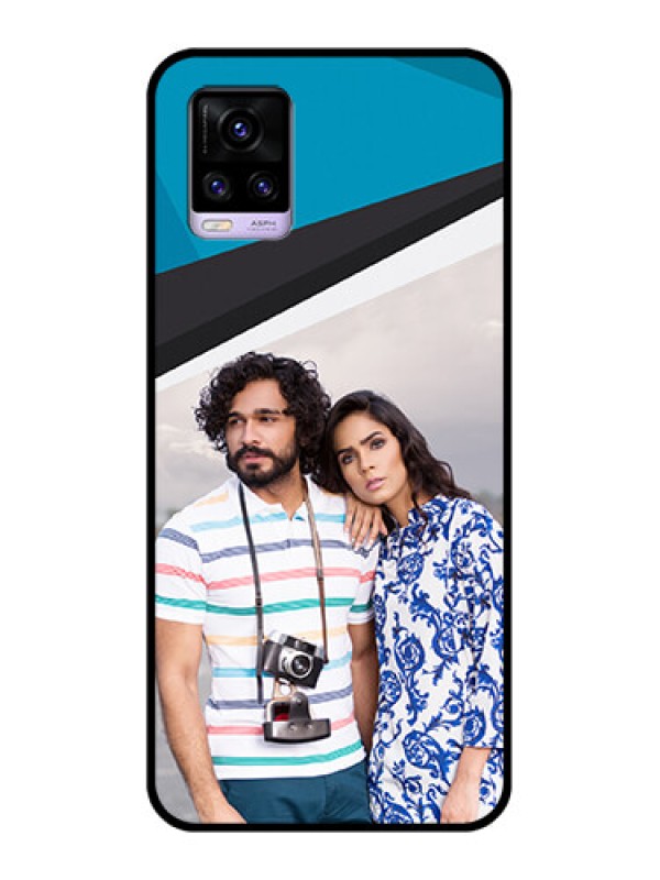 Custom Vivo V20 Photo Printing on Glass Case  - Simple Pattern Photo Upload Design