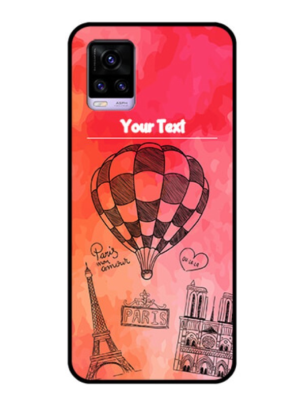 Custom Vivo V20 Custom Glass Phone Case  - Paris Theme Design