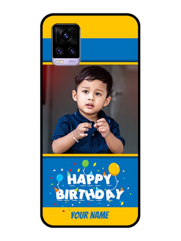 Custom Vivo V20 Custom Glass Mobile Case  - Birthday Wishes Design
