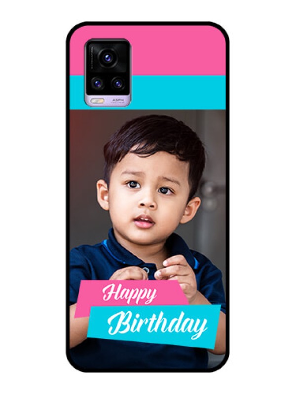 Custom Vivo V20 Personalized Glass Phone Case  - Image Holder with 2 Color Design