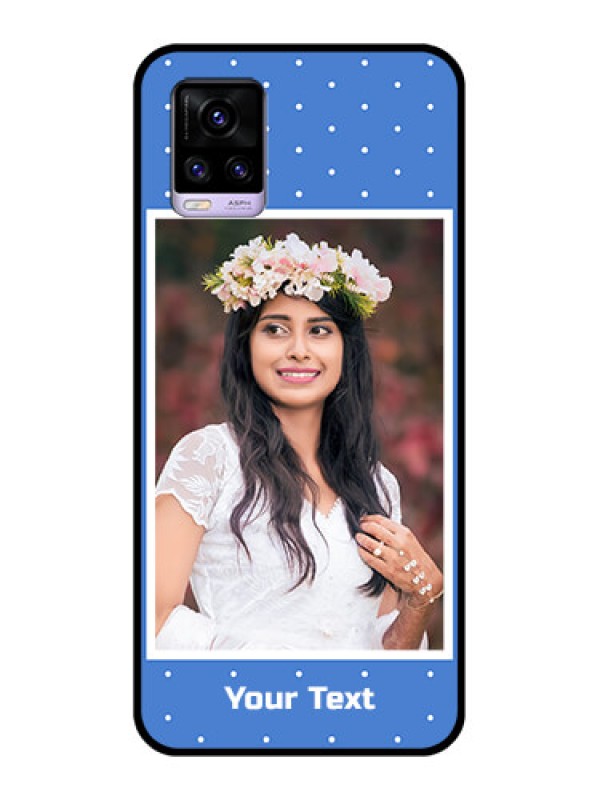 Custom Vivo V20 Photo Printing on Glass Case  - Polka dots design