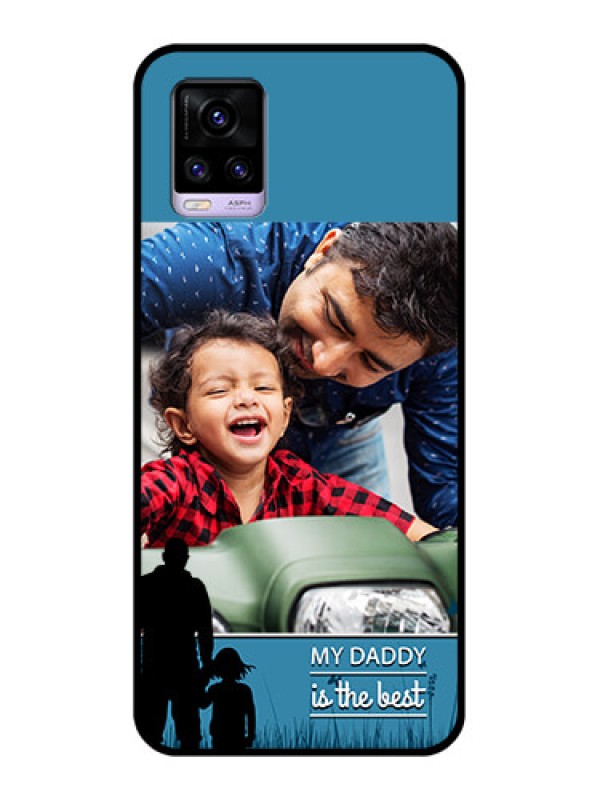 Custom Vivo V20 Custom Glass Mobile Case  - Best dad design 