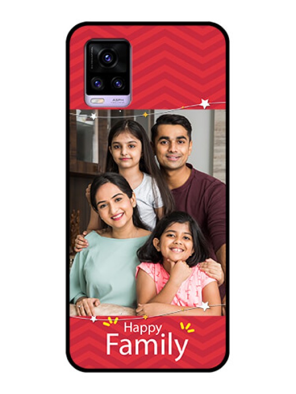 Custom Vivo V20 Personalized Glass Phone Case  - Happy Family Design