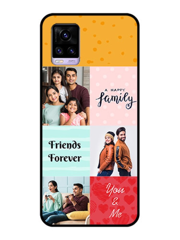 Custom Vivo V20 Personalized Glass Phone Case  - Images with Quotes Design