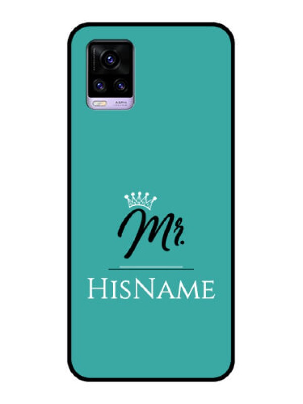 Custom Vivo V20 Custom Glass Phone Case Mr with Name