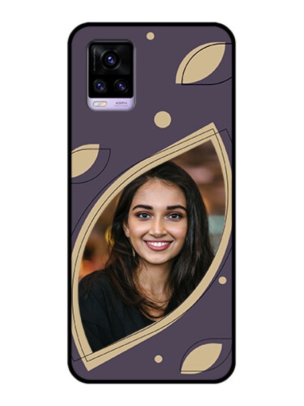 Custom Vivo V20 Custom Glass Mobile Case - Falling Leaf Design