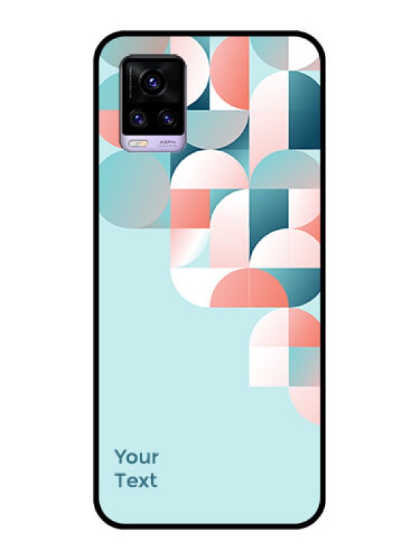 Custom Vivo V20 Custom Glass Phone Case - Stylish Semi-circle Pattern Design