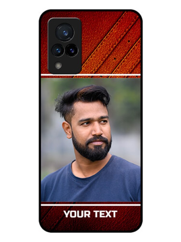 Custom Vivo V21 5G Personalized Glass Phone Case - Leather Phone Case Design
