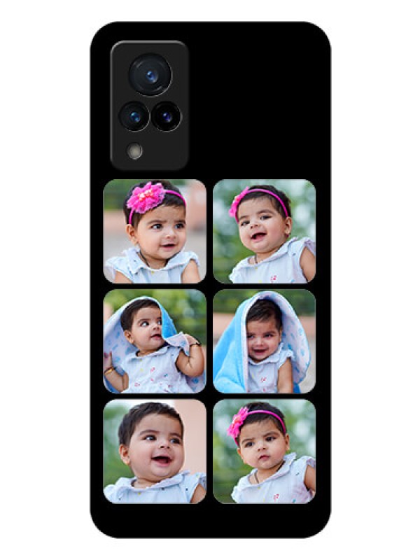 Custom Vivo V21 5G Photo Printing on Glass Case - Multiple Pictures Design