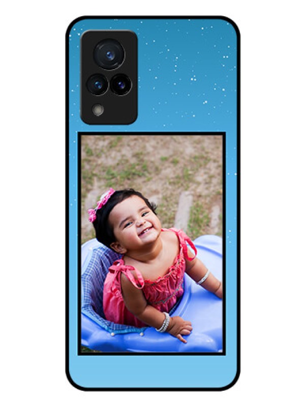 Custom Vivo V21 5G Custom Glass Mobile Case - Wave Pattern Colorful Design