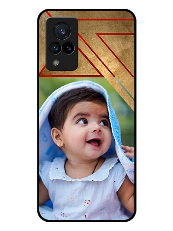 Custom Vivo V21 5G Personalized Glass Phone Case - Gradient Abstract Texture Design