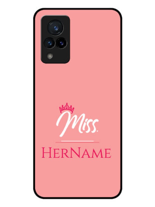 Custom Vivo V21 5G Custom Glass Phone Case Mrs with Name