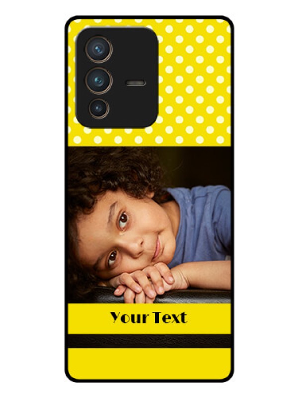 Custom Vivo V23 Pro 5G Custom Glass Phone Case - Bright Yellow Case Design
