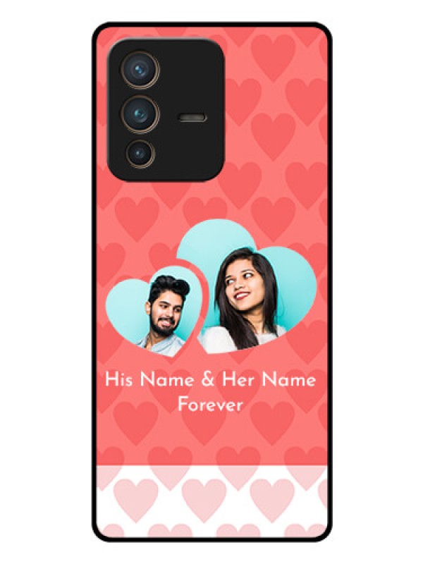 Custom Vivo V23 Pro 5G Personalized Glass Phone Case - Couple Pic Upload Design