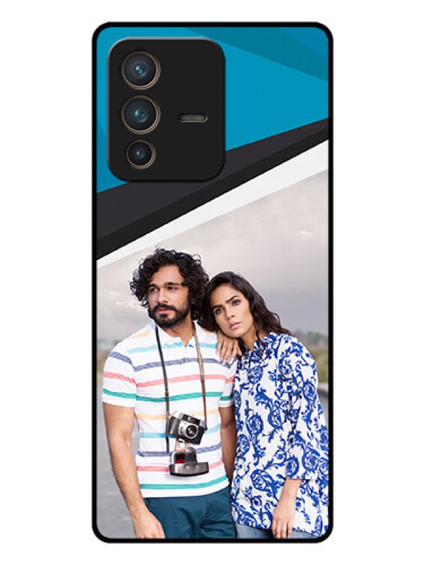 Custom Vivo V23 Pro 5G Photo Printing on Glass Case - Simple Pattern Photo Upload Design
